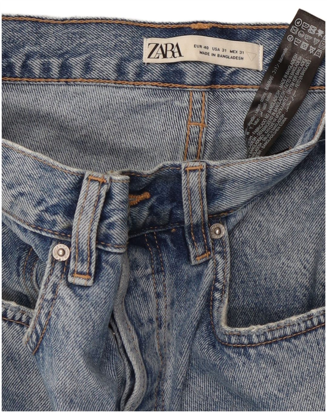 ZARA muške skraćene traperice EU 40 srednje W31 L25 plavi pamuk