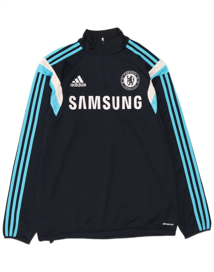 Adidasova muška trenirka Chelsea FC Graphic Pulover Top Srednje tamnoplava