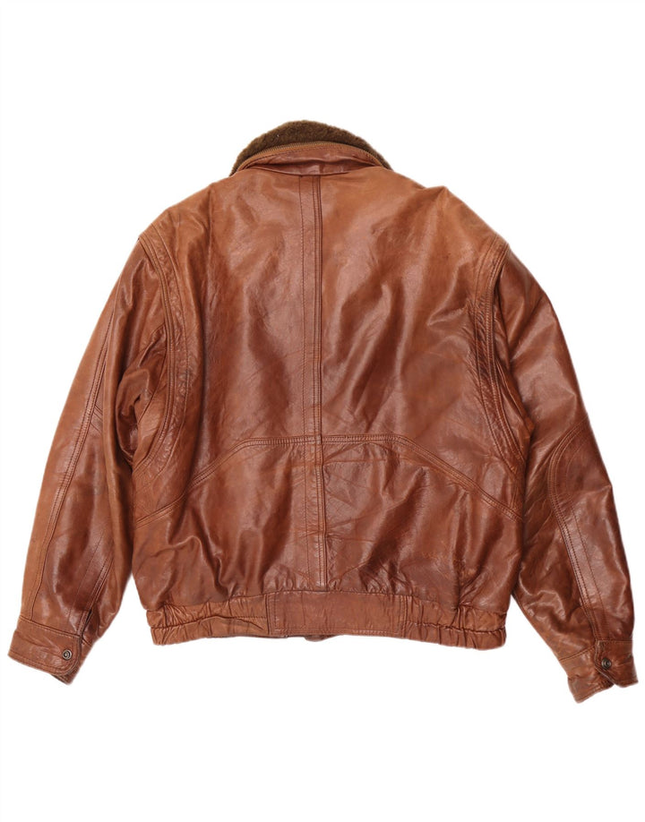 Vintage muška kožna jakna IT 50 Large Brown