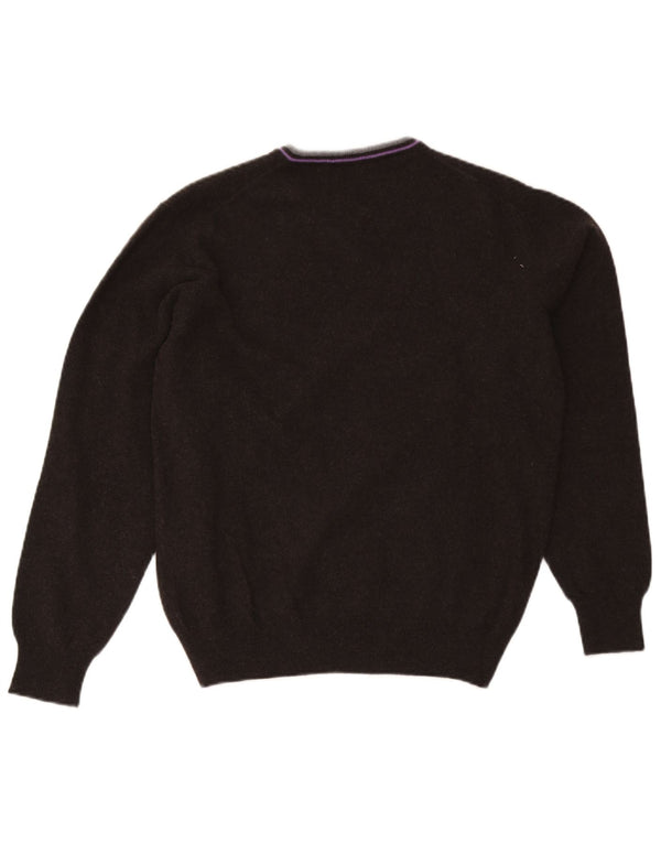 Fred Perry muški džemper s V izrezom XL crna vunena