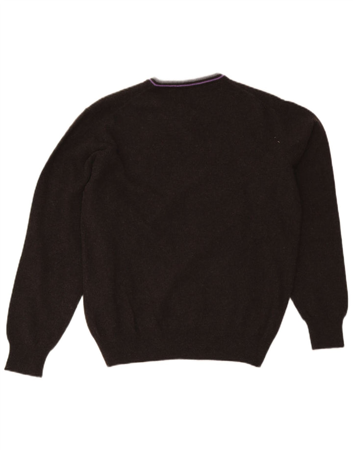 Fred Perry muški džemper s V izrezom XL crna vunena