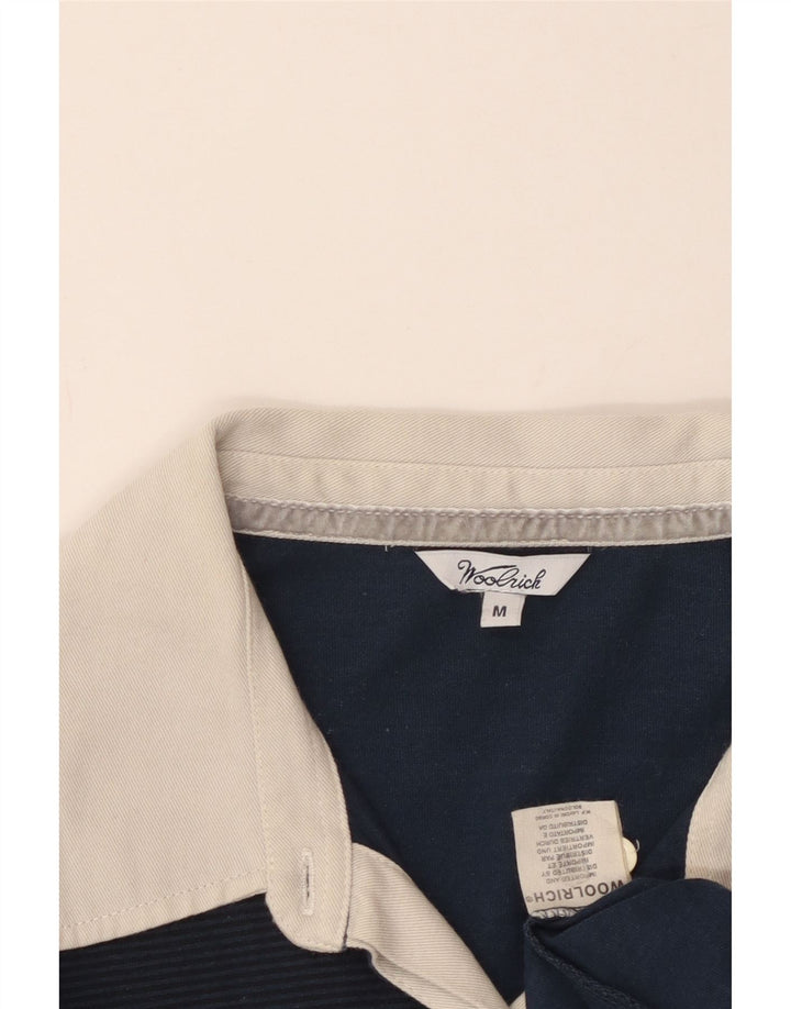 Woolrich Ženska Graphic Rugby Polo majica UK 12 Srednje tamnoplavi pamuk