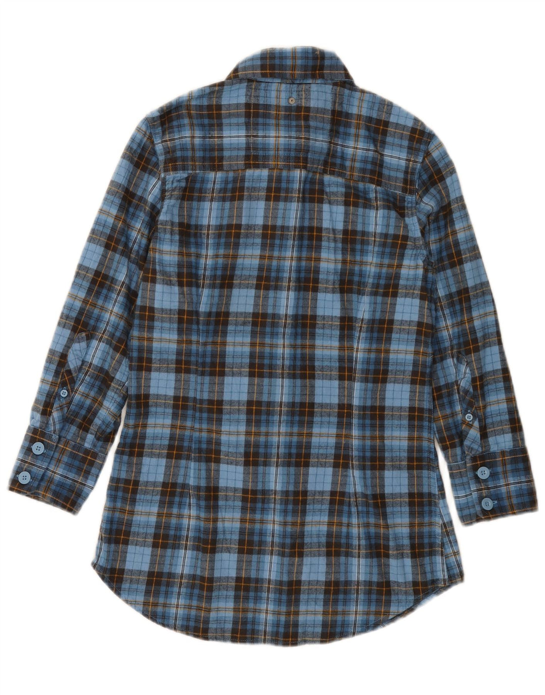 SUPERDRY ženska flanelska košulja 3/4 rukava UK 10 plavi karirani pamuk