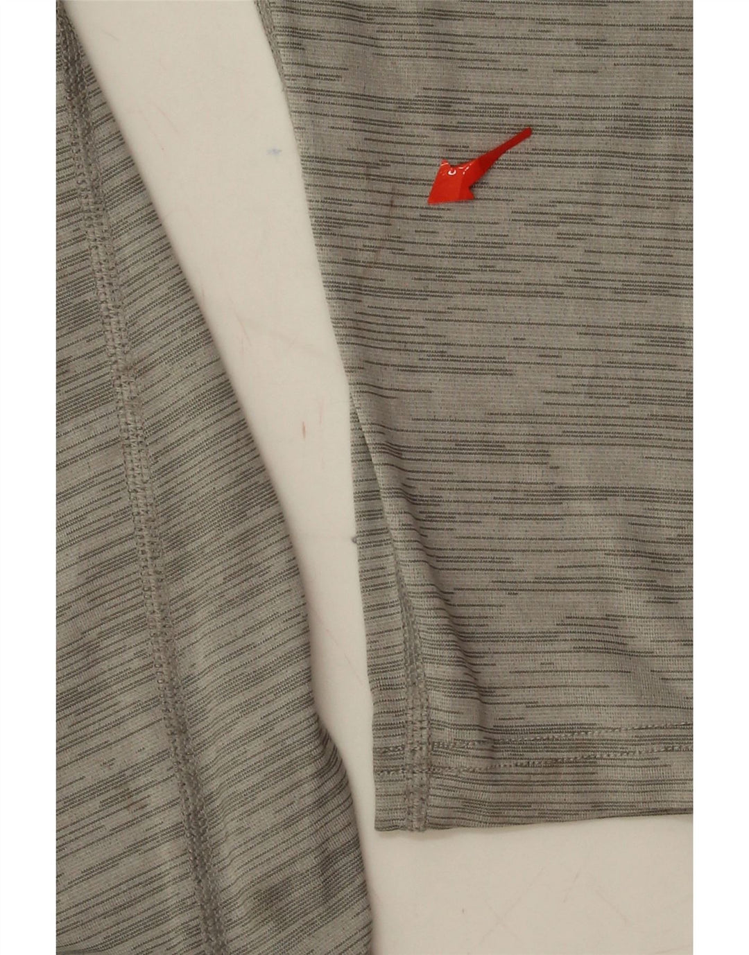 NIKE Mens Dri Fit Top Long Sleeve Small Grey Pinstripe Polyester Vintage Nike and Second-Hand Nike from Messina Hembry 