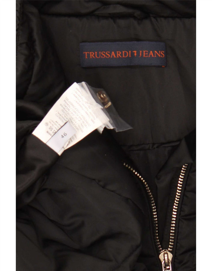 Trussardi ženski podstavljeni kaput IT 46 veliki crni poliester