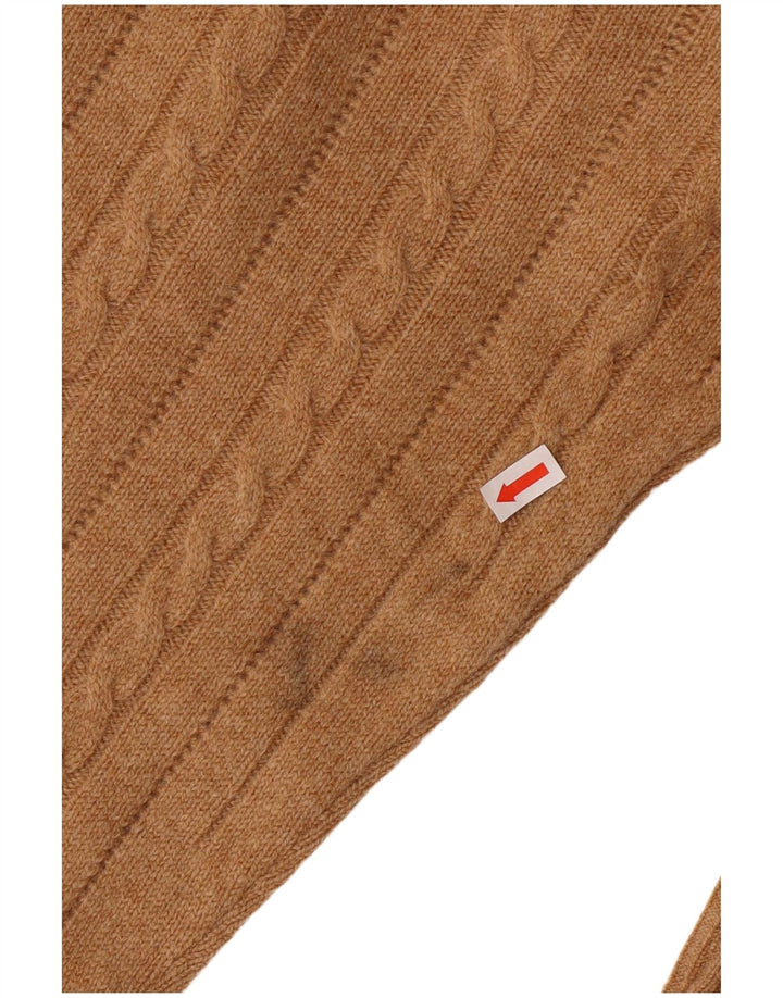 Braemar muški džemper s okruglim izrezom EU 46 XL smeđe janjeće vune