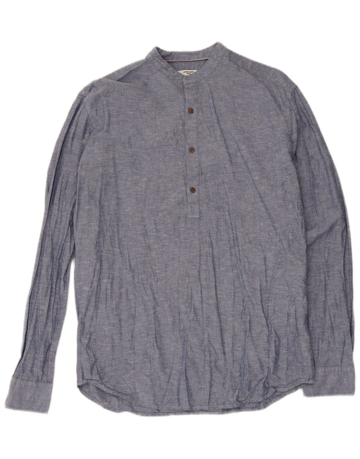 Jack & Jones muška pulover košulja uskog kroja, srednje plavi flekasti pamuk