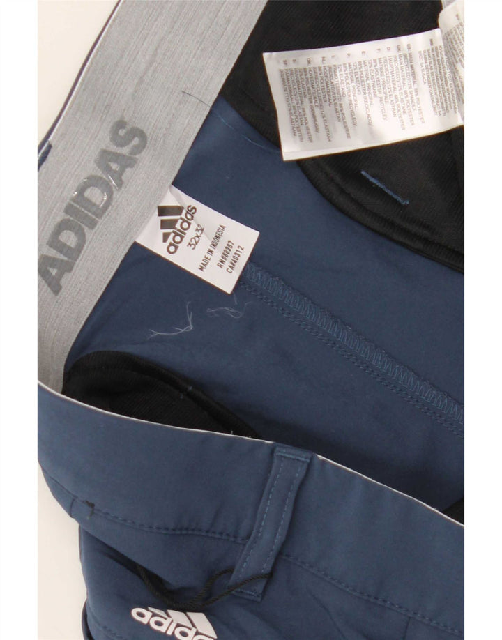 Adidas muške uske chino hlače W32 L32 plavi poliester