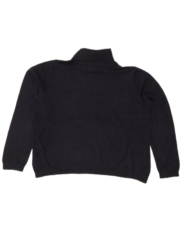 RALPH LAUREN Ženski pulover s rol izrezom UK 20 2XL Mornarsko plava svila