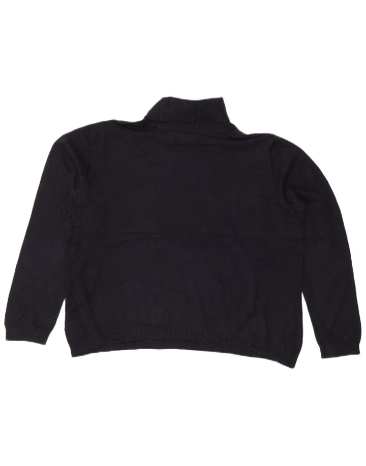 RALPH LAUREN Ženski pulover s rol izrezom UK 20 2XL Mornarsko plava svila