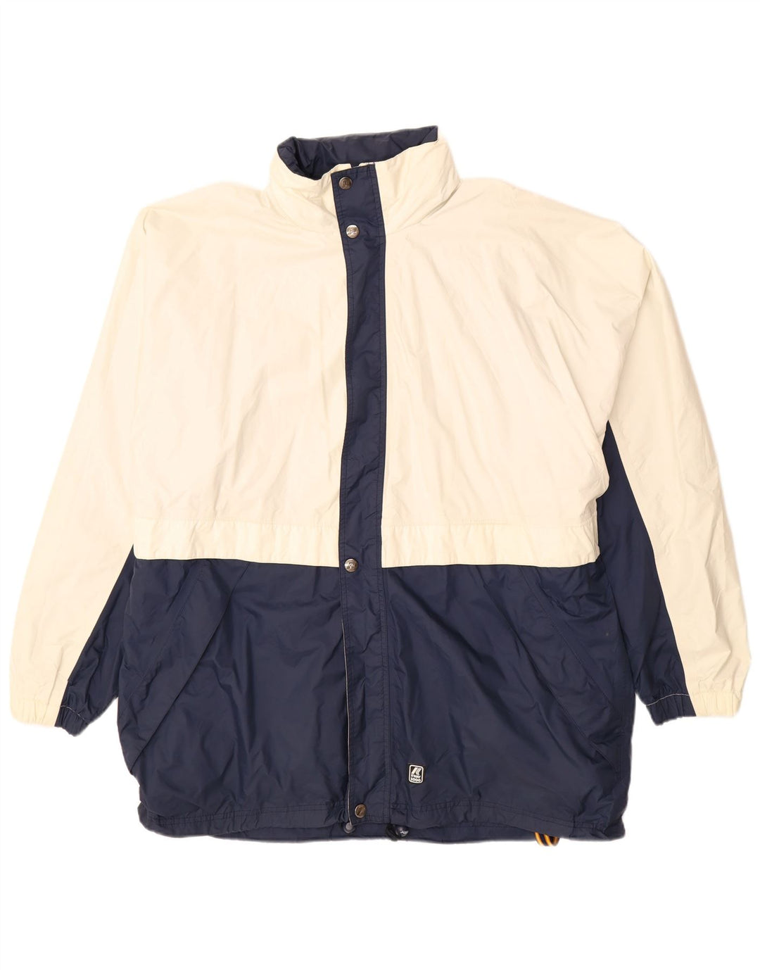 K-WAY Muška kišna jakna s kapuljačom iz 2000. UK 44 2XL bijeli poliamid u boji