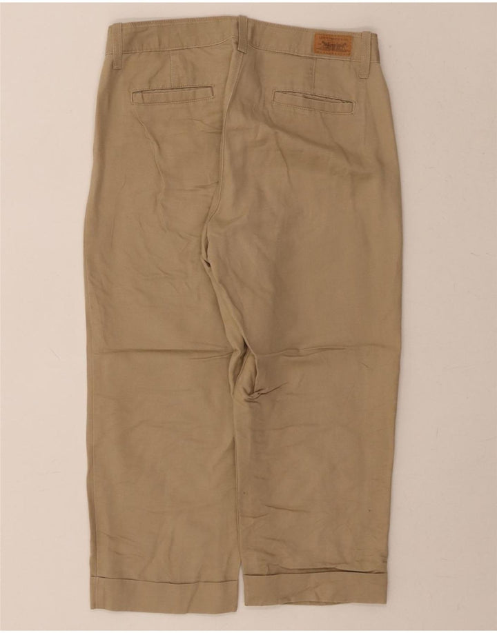 LEVI'S Womens Straight Capri Trousers W26 L21 Beige Linen Vintage Levi's and Second-Hand Levi's from Messina Hembry 
