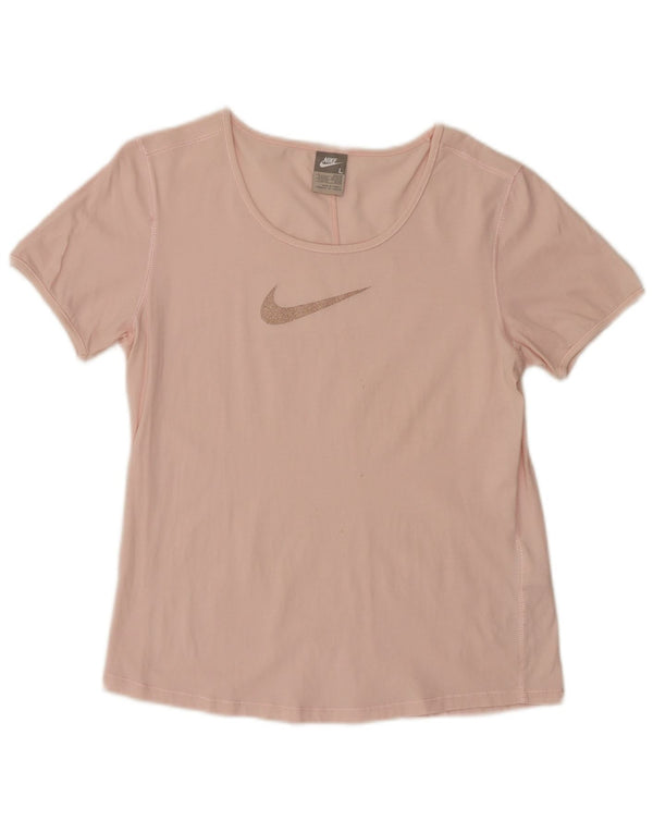 Nike Ženska majica kratkih rukava s grafičkim motivima UK 14/16 Large Pink Cotton