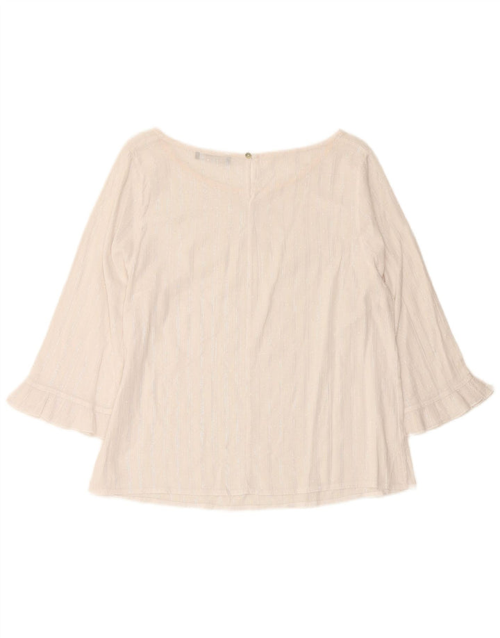 RAGNO Ženska skraćena majica s 3/4 rukavima UK 12 srednje bijele pruge