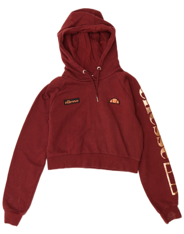 Ellesse Ženska trenirka s grafičkim motivima UK 8 Small Burgundy Cotton
