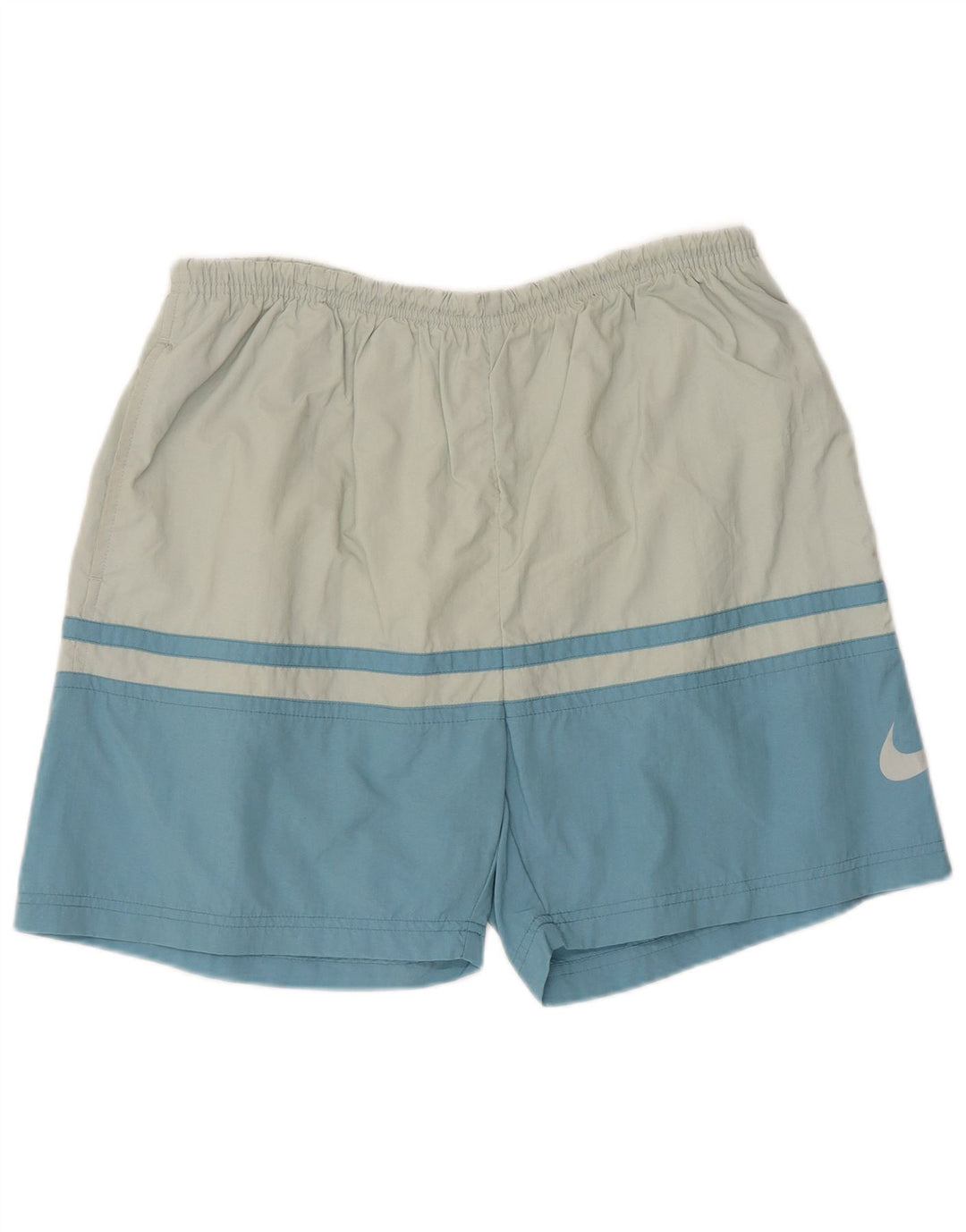 Nike Mens Sport Shorts UK 42/44 Large Blue Colourblock Poliester