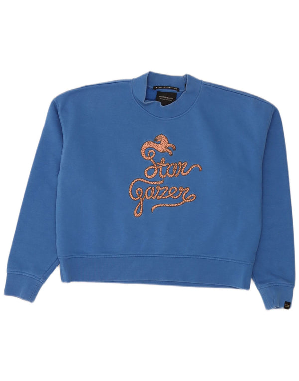 Scotch & Soda Ženska prekomjerna majica s grafičkim motivima UK 10 Small Blue