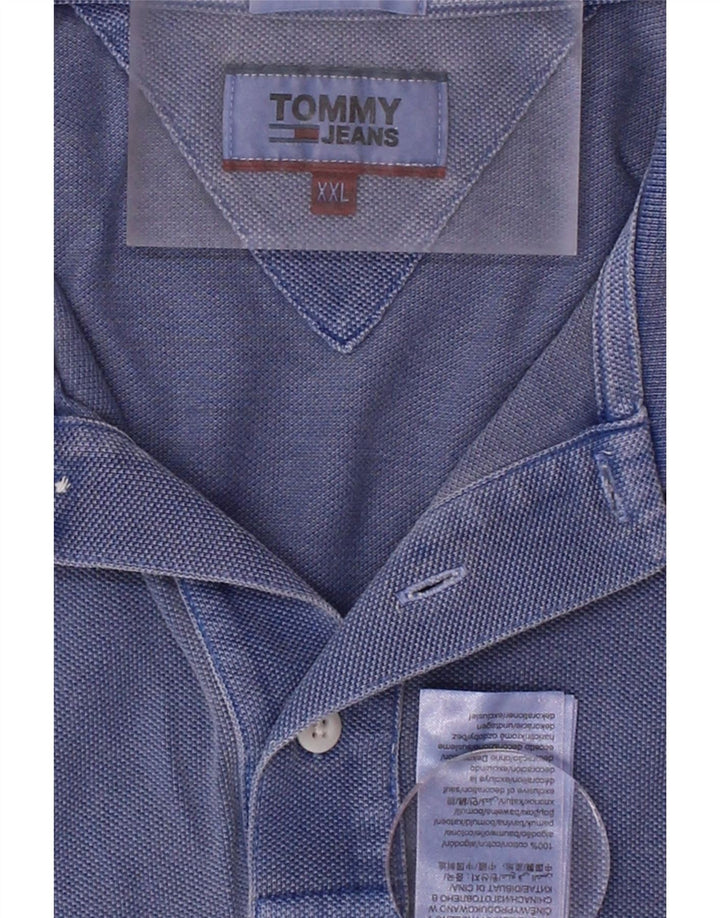 TOMMY HILFIGER Mens Regular Polo Shirt 2XL Blue Cotton Vintage Tommy Hilfiger and Second-Hand Tommy Hilfiger from Messina Hembry 