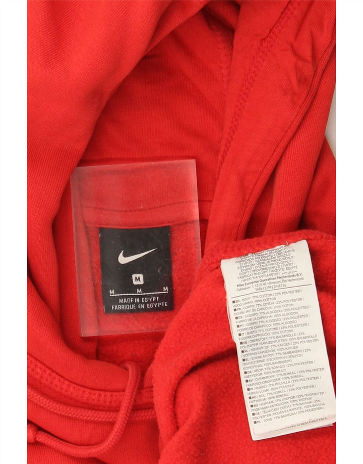 Nike muška majica s kapuljačom srednje crvene boje od pamuka