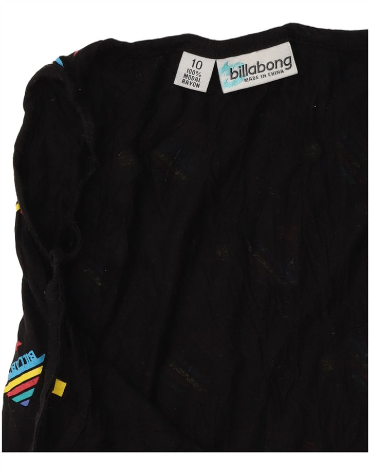 Billabong Ženski Graphic Cami Top UK 10 Small Black Geometric Modal