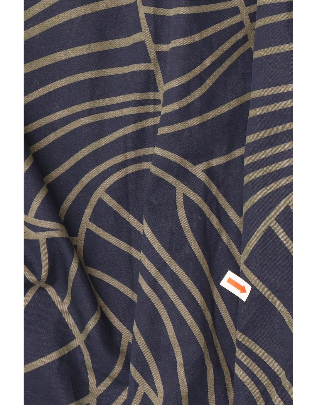 COS ženska asimetrična haljina EU 42, veliki tamnoplavi geometrijski pamuk