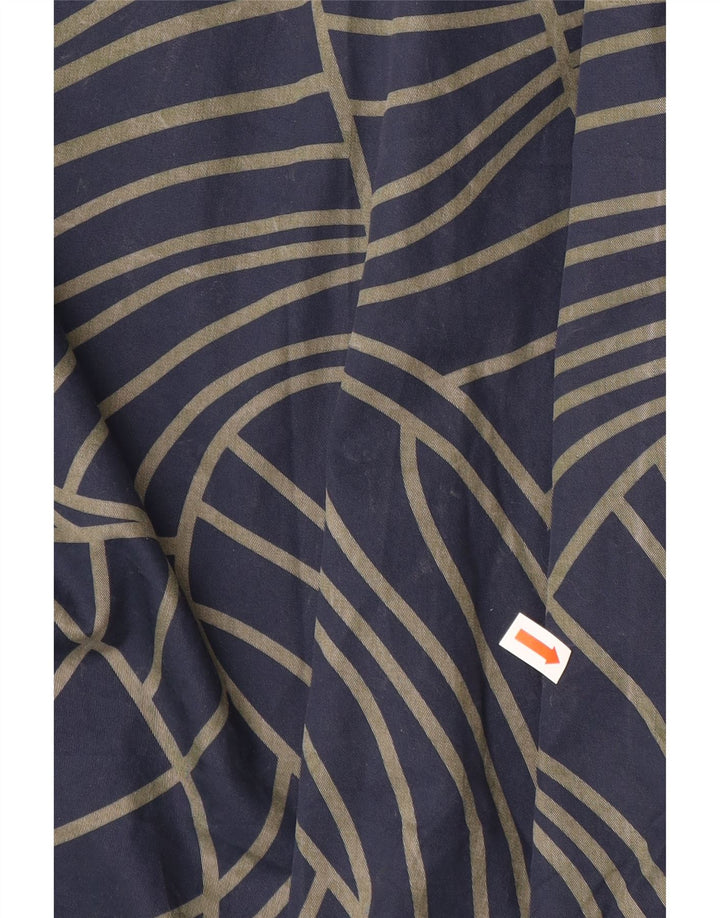 COS ženska asimetrična haljina EU 42, veliki tamnoplavi geometrijski pamuk