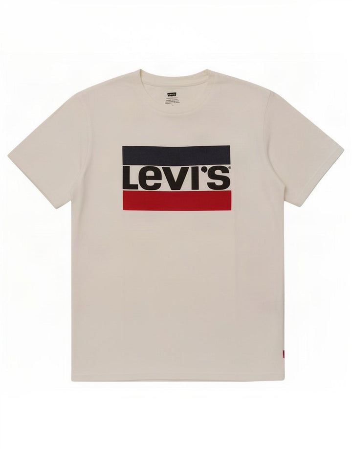 Levi's muška majica kratkih rukava srednje veličine, bijeli pamuk