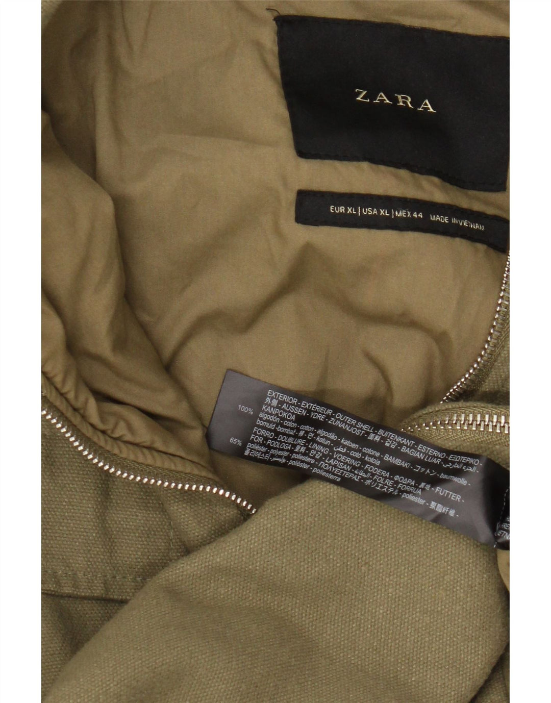 Zara muška pomoćna jakna UK 42 XL kaki pamuk