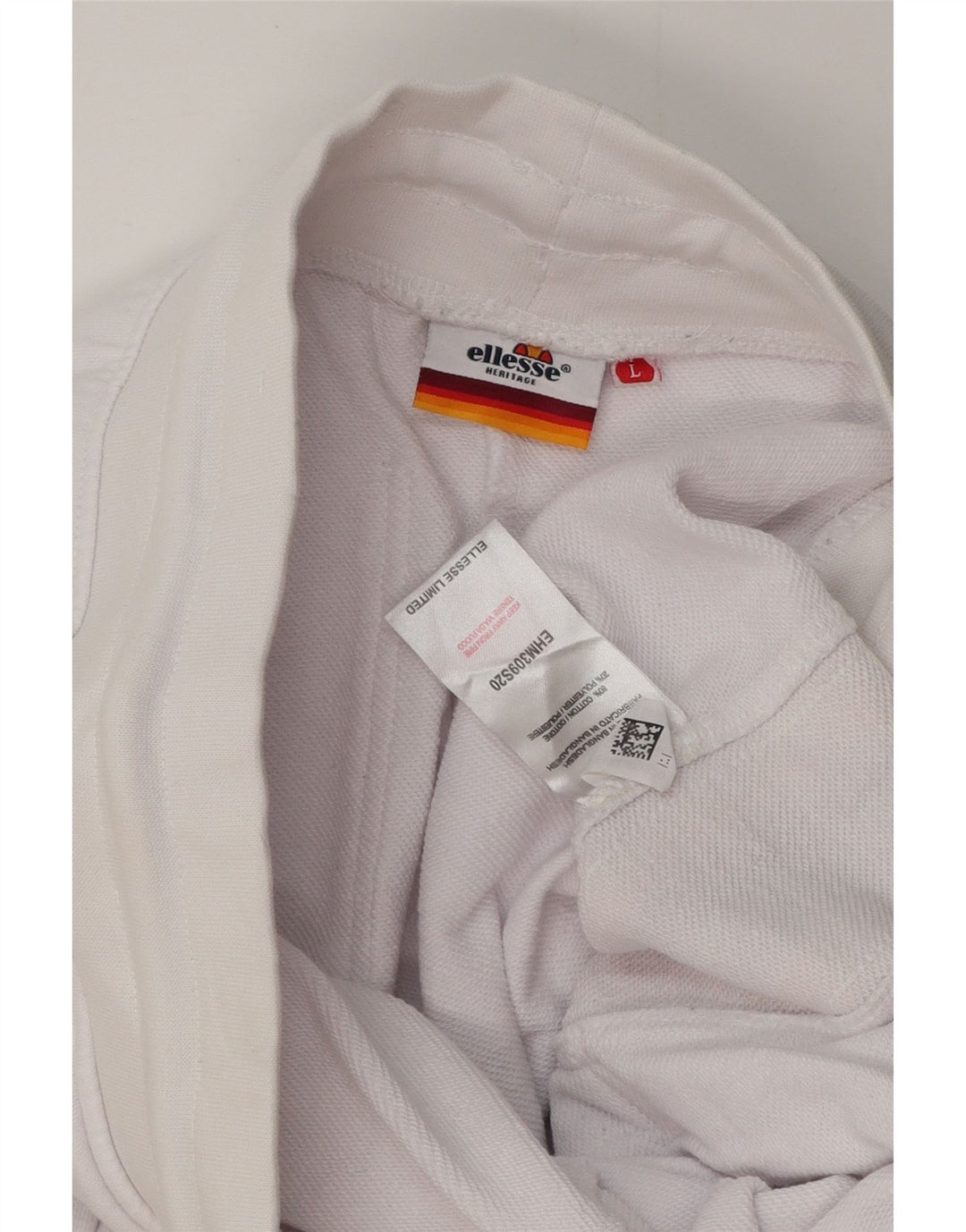 ELLESSE Mens Heritage Graphic Trenirke Hlače velike bijele boje