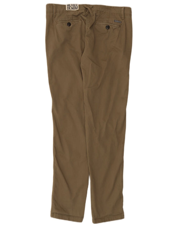 Tommy Hilfiger ženske uske ležerne hlače W28 L32 Kaki pamuk