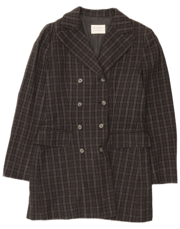 Alberta Ferretti ženski kaput s dvorednim kopčanjem UK 10 Small Gray