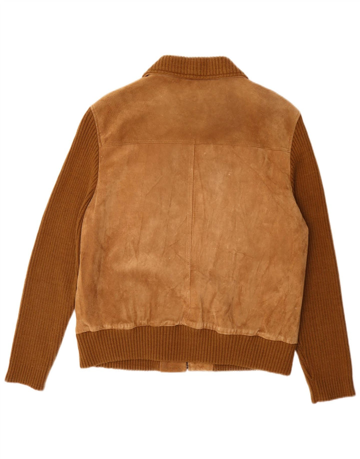 Vintage ženska bomber jakna od brušene kože IT 50 XL od bež kože u boji