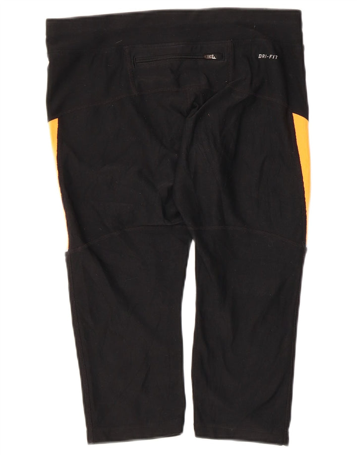 NIKE ženske Dri Fit Capri tajice UK 14 srednje crne boje