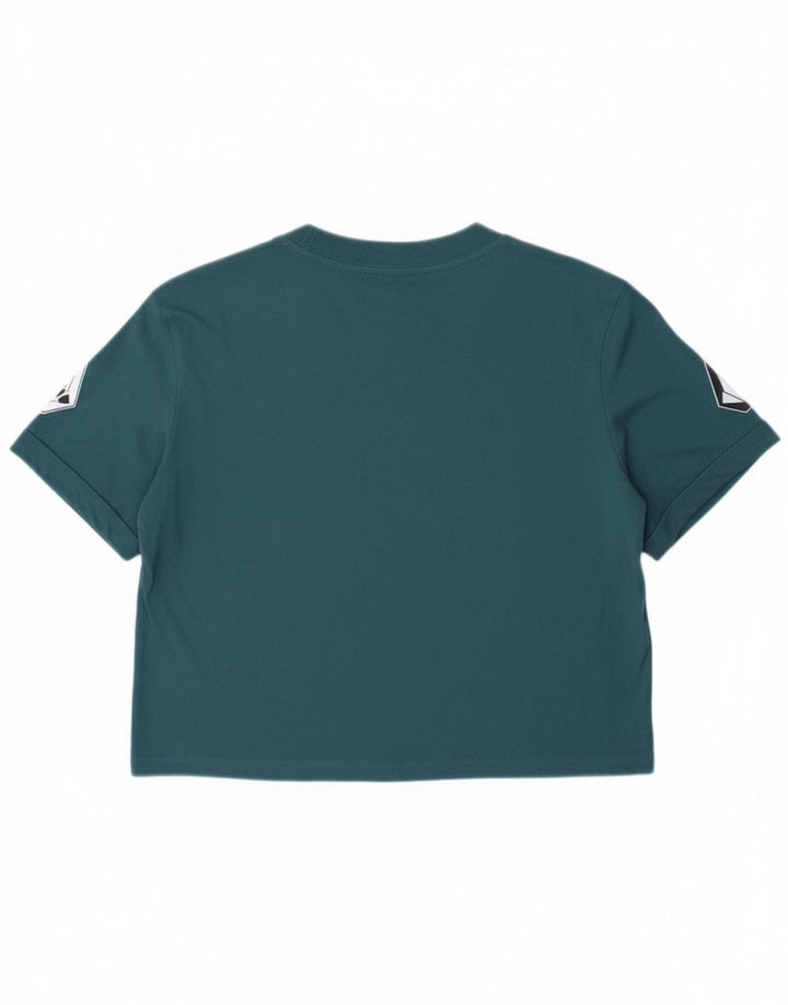 Volcom ženska majica kratkih rukava širokih krojeva s grafičkim motivima, veličina 4/6, mala plava