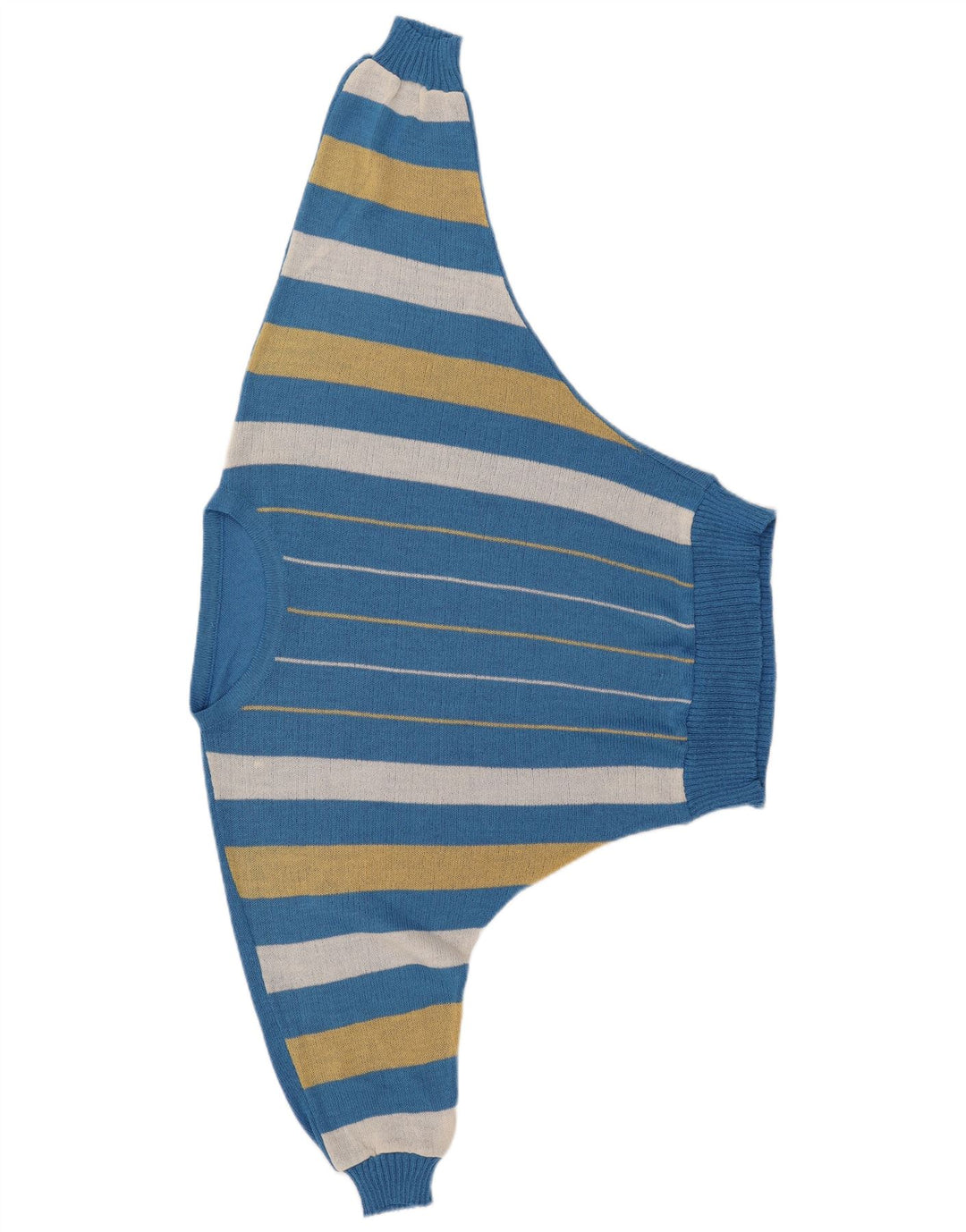 VINTAGE ženski džemper s šišmišovim izrezom IT 40 na male plave pruge