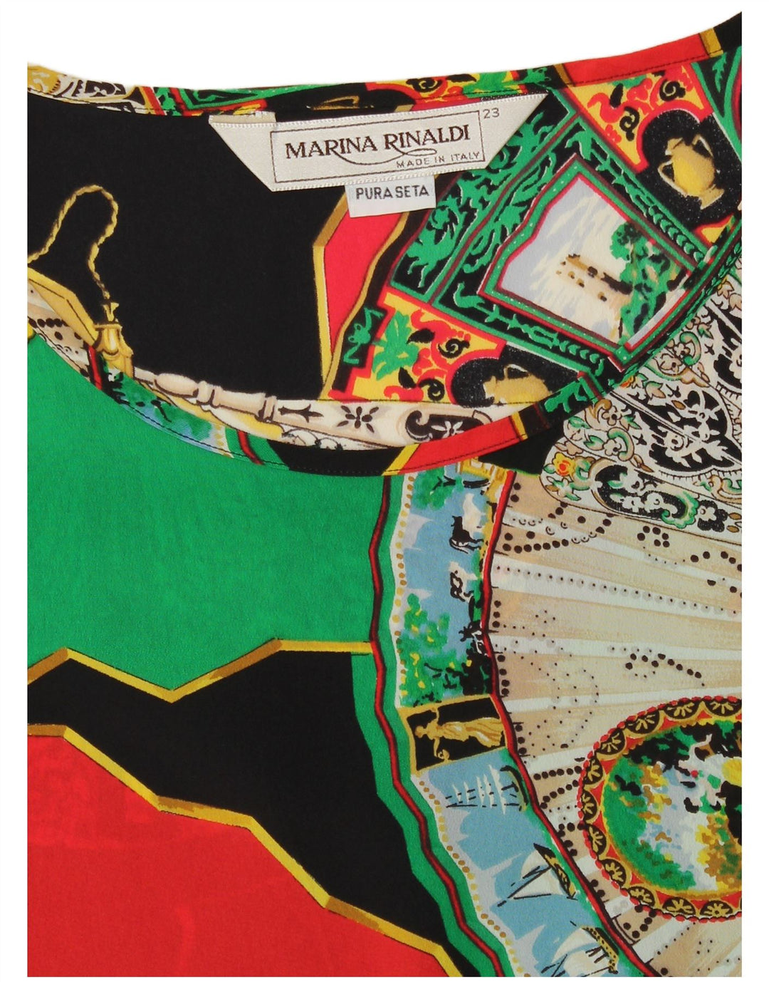 MARINA RINALDI Ženska prevelika bluza, gornja veličina 23, srednje višebojna