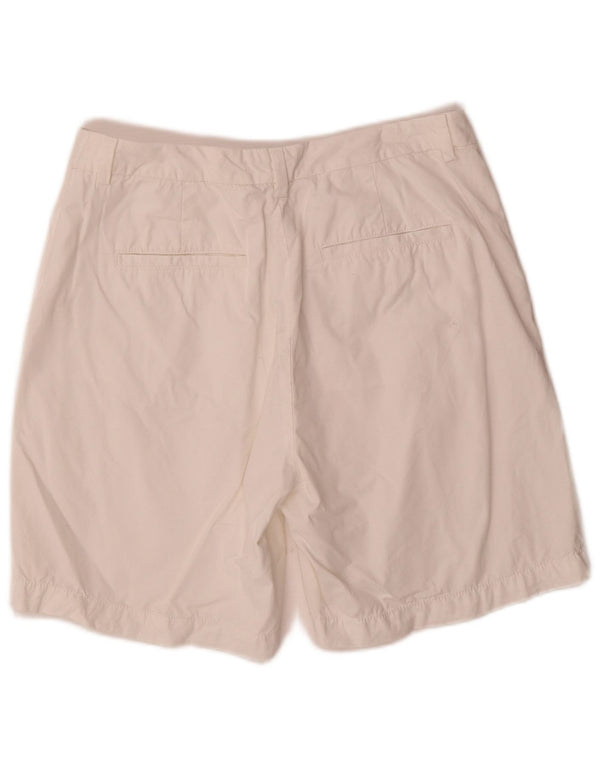 Marks & Spencer ženske chino kratke hlače UK 12 srednje W30 sivobijeli pamuk