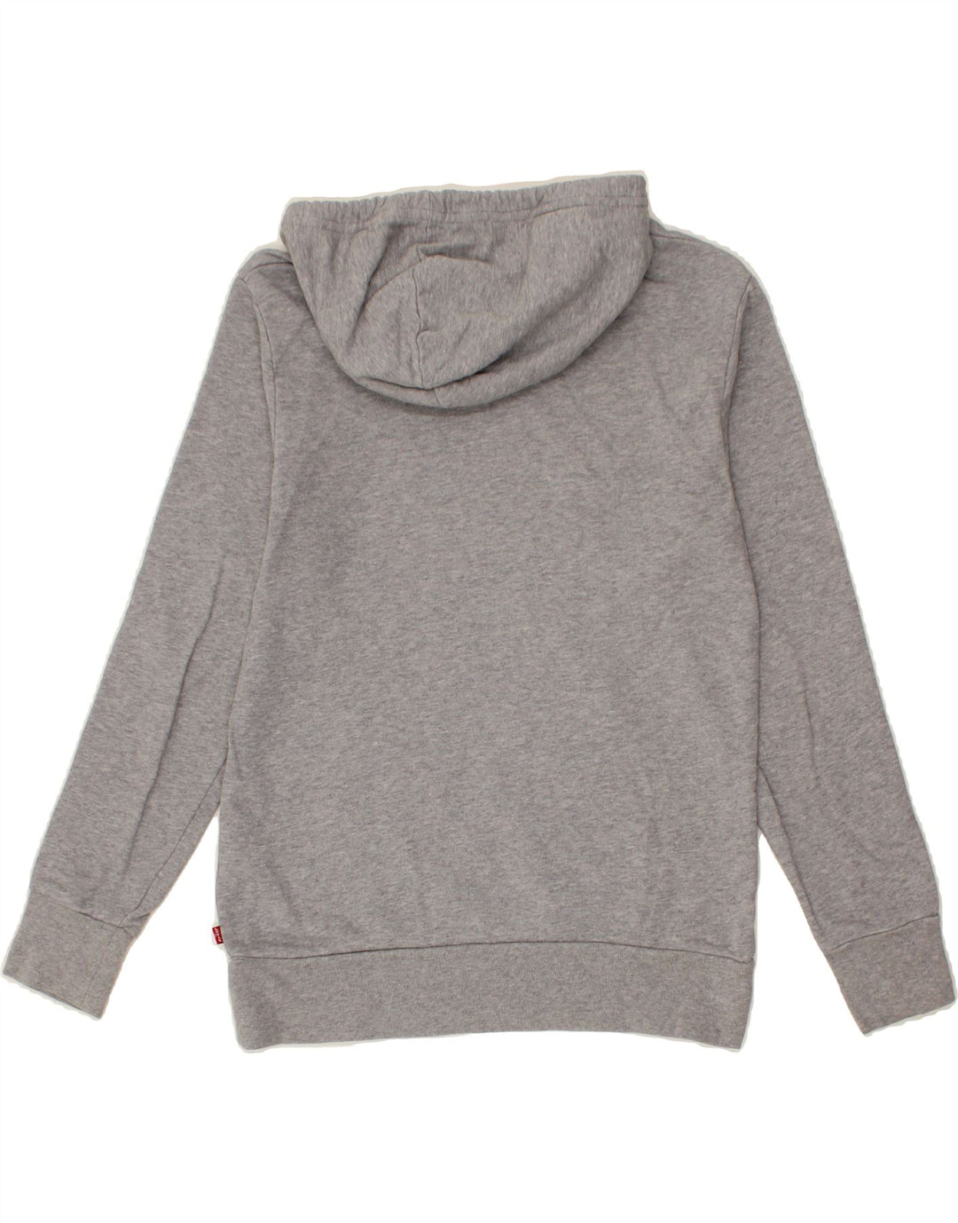 LEVI'S Mens Graphic Hoodie Jumper Small Grey Cotton Vintage Levi's and Second-Hand Levi's from Messina Hembry 