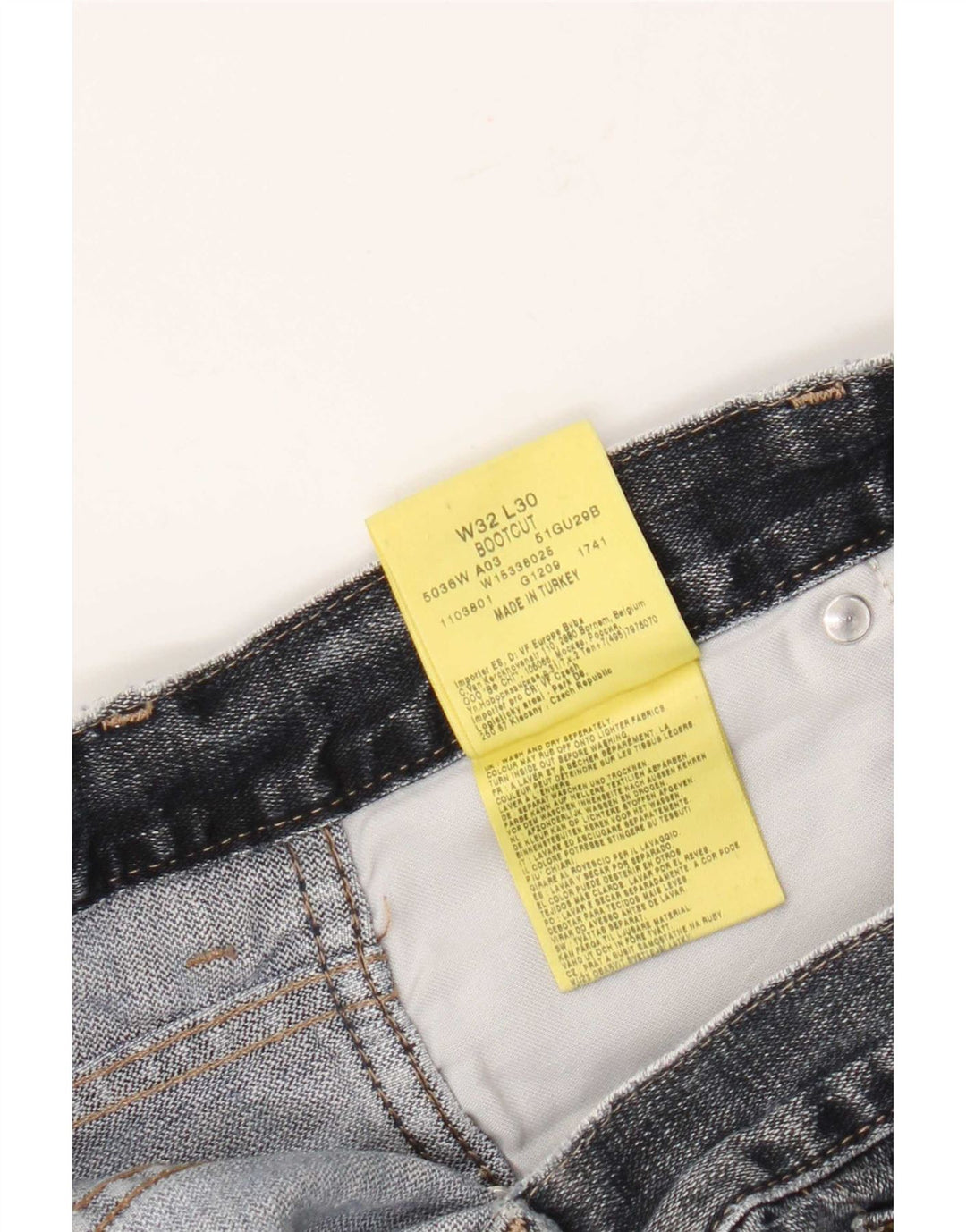 Muške traperice Wrangler Bootcut W32 L27 plavi pamuk