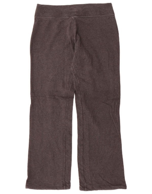 NIKE Ženske Dri Fit Trenirke Hlače UK 14 Srednje sivi pamuk