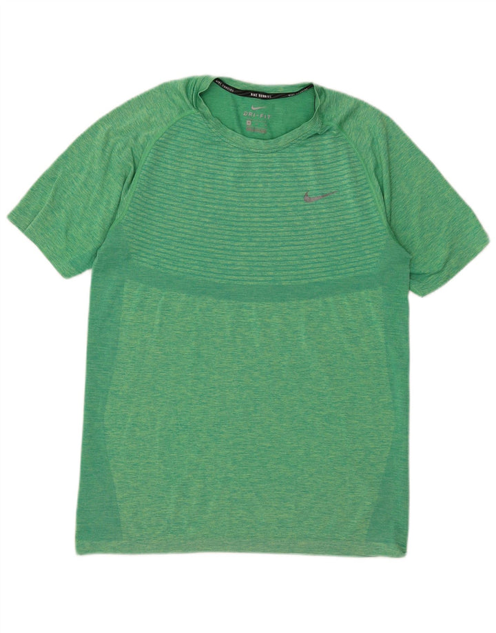 Nike Dri Fit majica kratkih rukava srednje zelene pruge