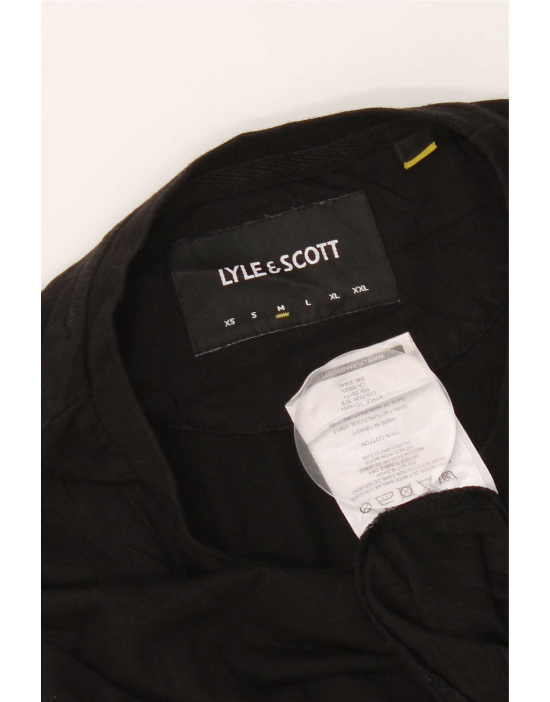 Lyle & Scott muška majica kratkih rukava Srednji crni pamuk
