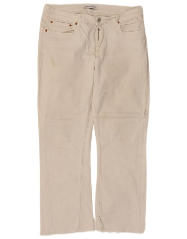 ZARA ženske skraćene traperice EU 40 srednje W30 L25 bijeli pamuk