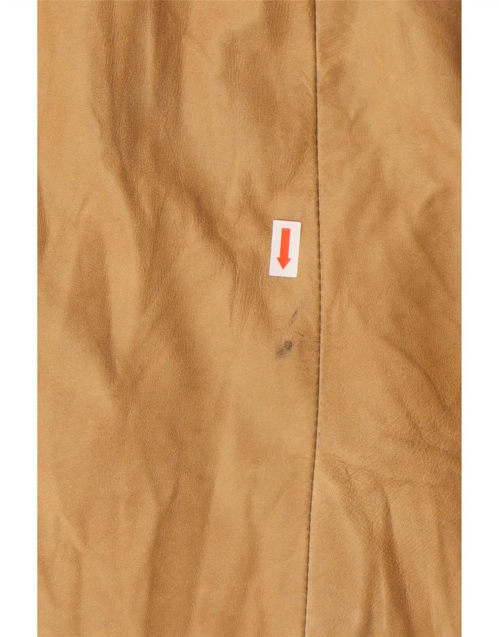 VINTAGE Mens Leather Jacket IT 48 Medium Brown Leather Vintage Vintage and Second-Hand Vintage from Messina Hembry 