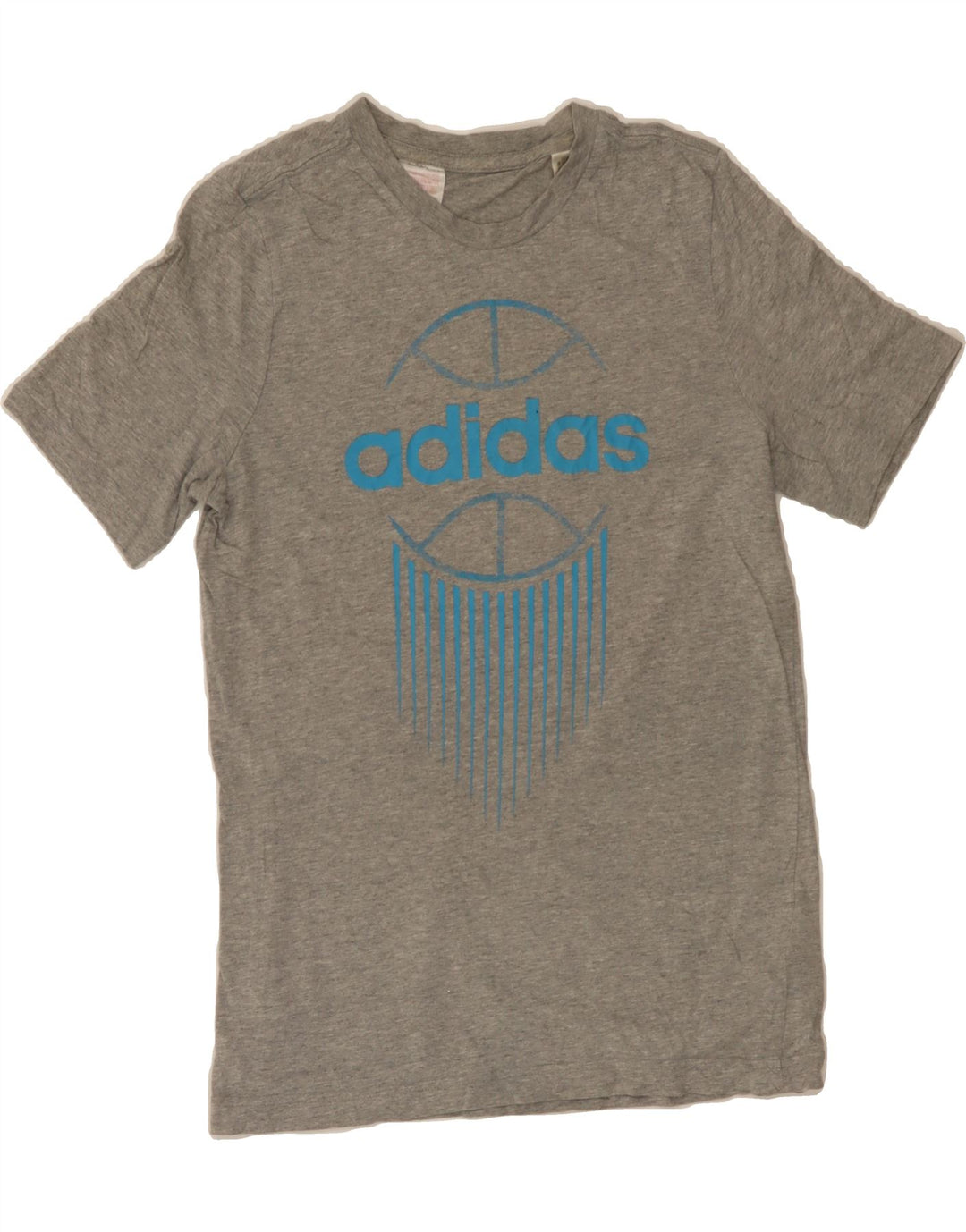 ADIDAS Boys Graphic T-Shirt Top 10-11 Years Grey Vintage Adidas and Second-Hand Adidas from Messina Hembry 