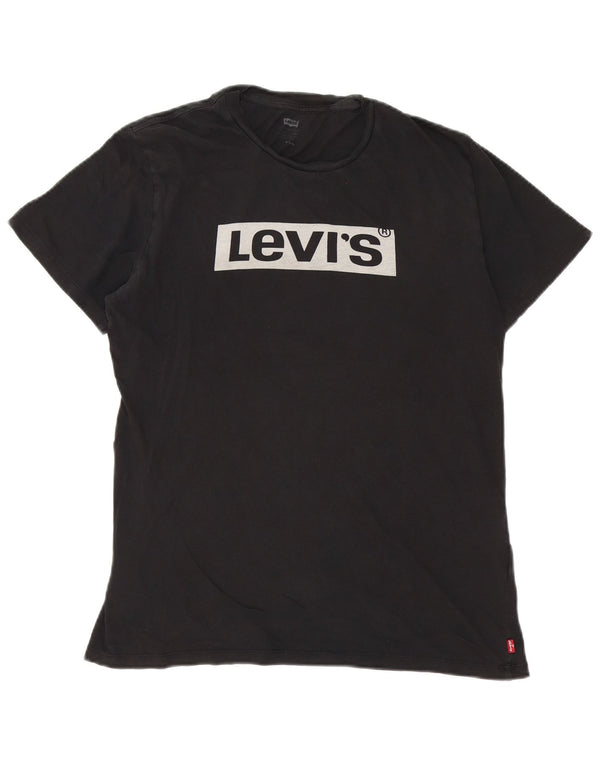 Levi's muška majica kratkih rukava srednje veličine, crni pamuk