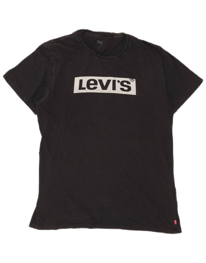 Levi's muška majica kratkih rukava srednje veličine, crni pamuk