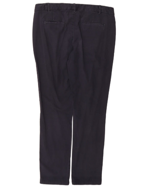 Fat Face Womens Slim Chino Trousers UK 14 Large W34 L29 Navy Blue Cotton