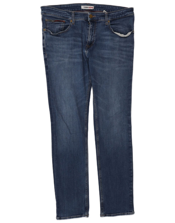 Tommy Hilfiger Mens Scanton Slim Jeans W36 L32 Plavi pamuk
