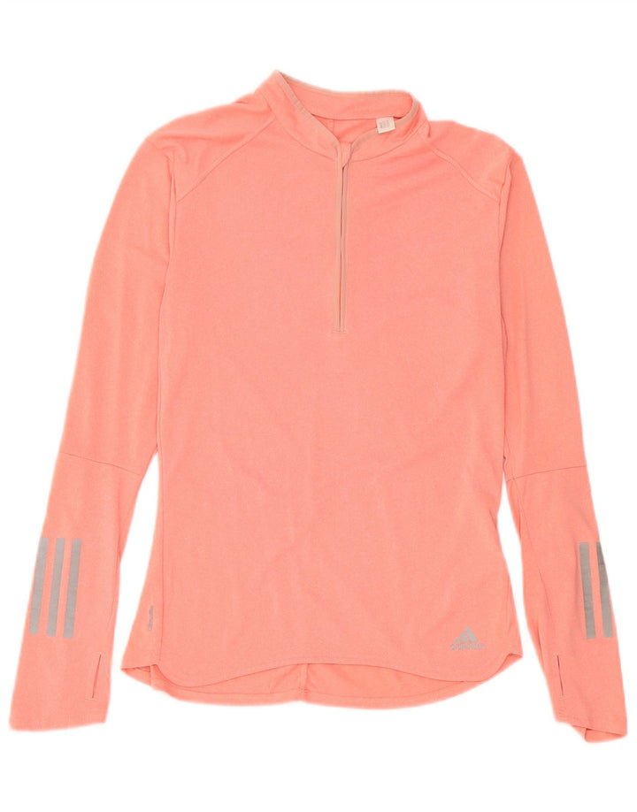 Adidas ženska majica Climalite dugih rukava UK 8/10 mali ružičasti poliester